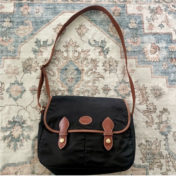 LONGCHAMP- Le Pliage Nylon Messenger Bag - Picture 2 of 12